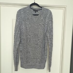 Banana Republic Gray Cable Knit Sweater